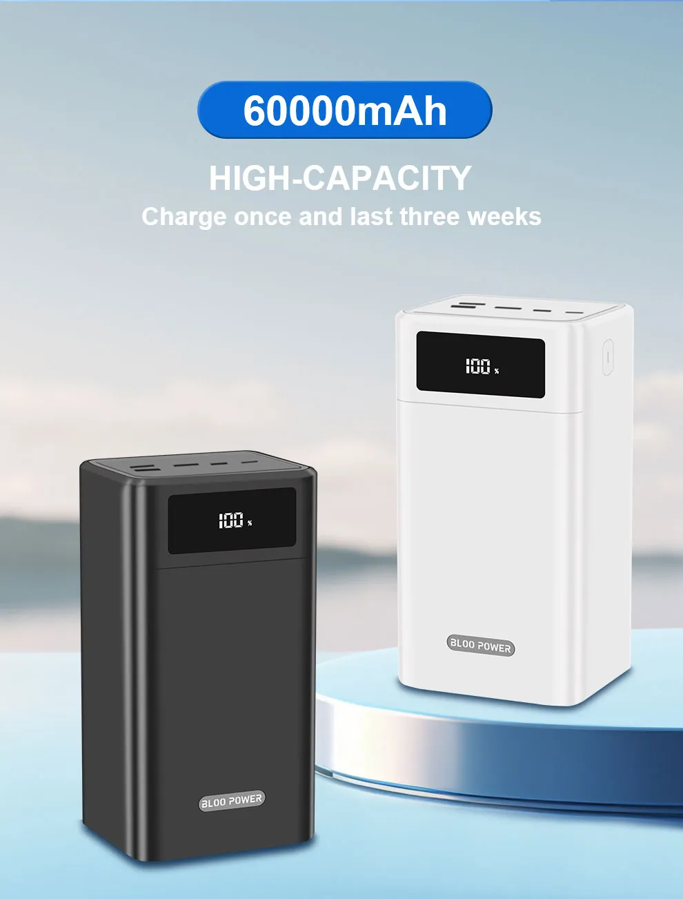 Impressive 60000mAh high-capacity power Impressive 60000mAh high-capacity power